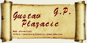Gustav Plazačić vizit kartica
